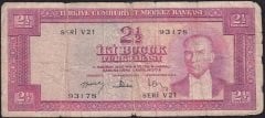 5.Emisyon 3.Tertip 2.5 Lira V21 93178 Haliyle