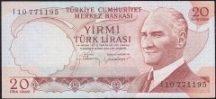 6.Emisyon 4.Tertip 20 Lira I10 771195 Ççt+