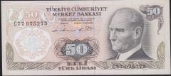 6.Emisyon 1.Tertip 50 Lira C77 075273 Çilaltı Çil