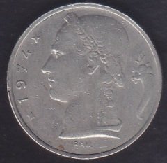 BELÇİKA 5 FRANK 1974