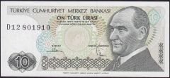 7.Emisyon 2.Tertip 10 Lira D12 801910 Çilaltı