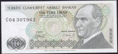 7.Emisyon 1.Tertip 10 Lira C04 307962 Çil