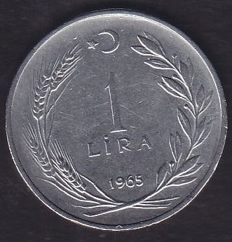 1965 Yılı 1 Lira Düz
