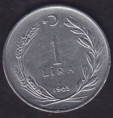 1965 Yılı 1 Lira Düz