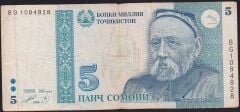 Tacikistan 5 Somoni 1999 Çok Temiz