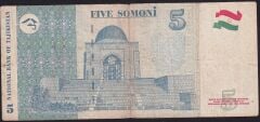 Tacikistan 5 Somoni 1999 Çok Temiz