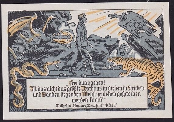 Almanya 10 Pfennig Notgeld 1921 Çil