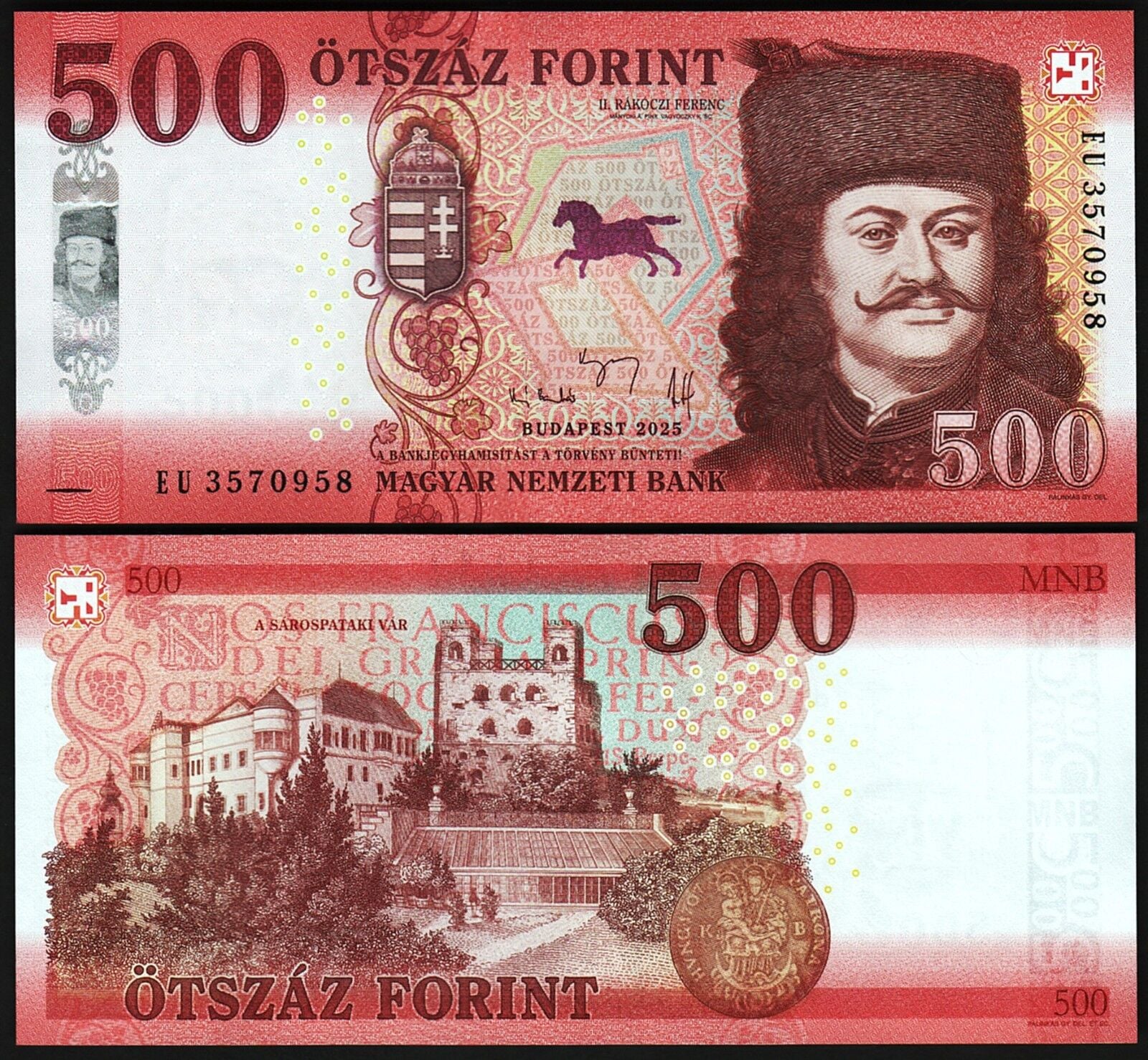 Macaristan 500 Forint 2025 Çil Pick 202c