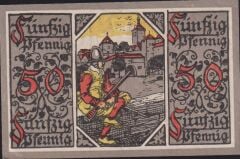 Almanya 50 Pfennig Notgeld 1921 Çil Filigranlı