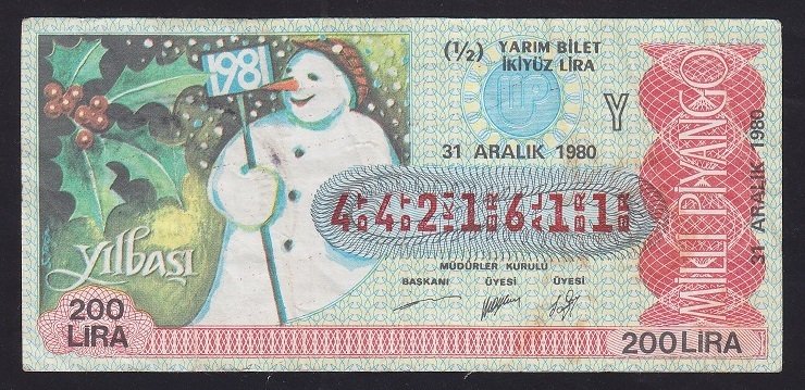 1980 31 ARALIK YARIM BİLET