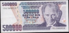 7.Emisyon 4.Tertip 500000 Lira I51 548918 Çok Temiz+