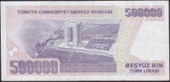 7.Emisyon 4.Tertip 500000 Lira I51 548918 Çok Temiz+