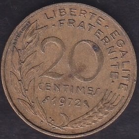 FRANSA 20 CENTİMES 1972