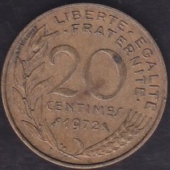 FRANSA 20 CENTİMES 1972