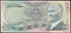 6.EMİSYON 2.TERTİP 10 LİRA J68 257468 ÇÇT +