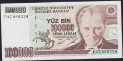 7.EMİSYON 2.TERTİP 100000 LİRA E47 069234 ÇİLALTI