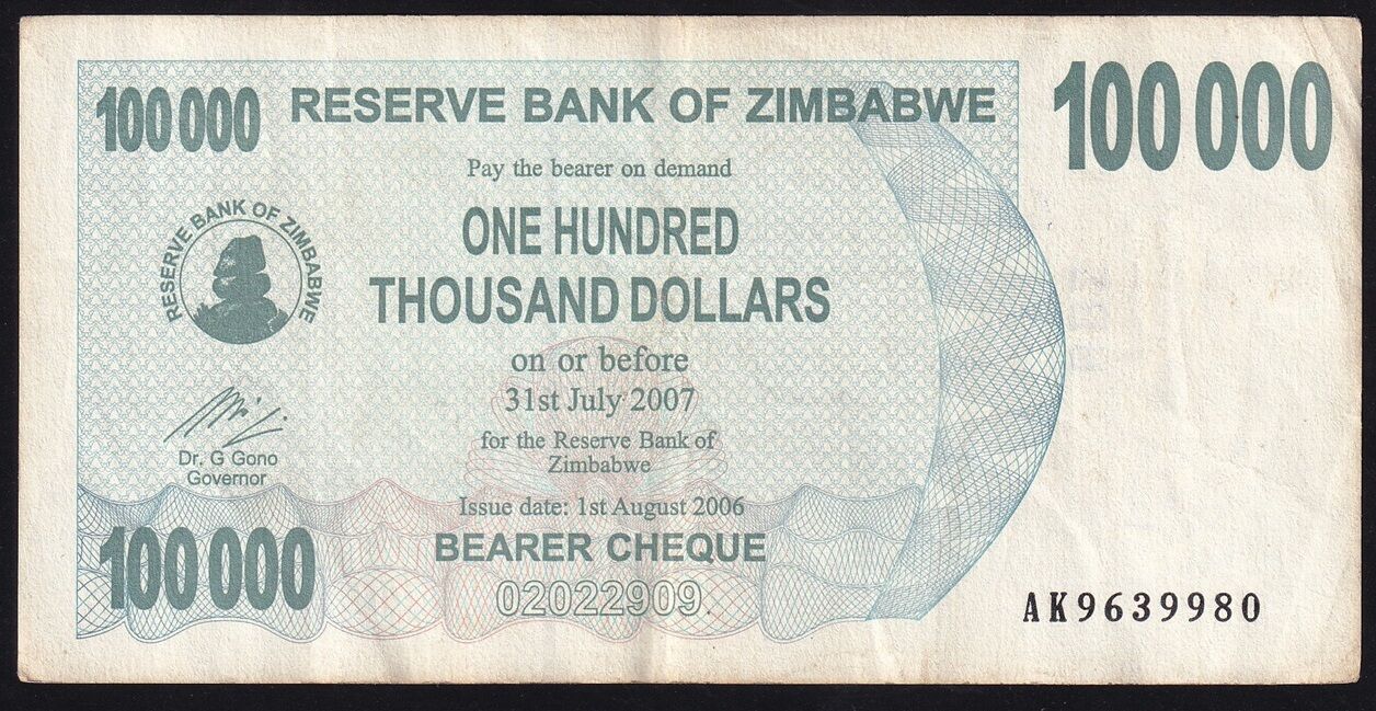 Zimbabwe 100000 Dolar 2006 Çok Temiz+