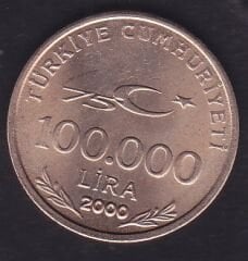 2000 Yılı 100.000 Lira