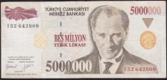 7.Emisyon 5 000 000 Lira I52 642808 Çok Temiz+