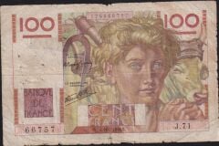 Fransa 100 Frank 11 Temmuz 1946 Haliyle