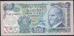 6.Emisyon 2.Tertip 500 Lira H46 164835 Çok Çok Temiz+