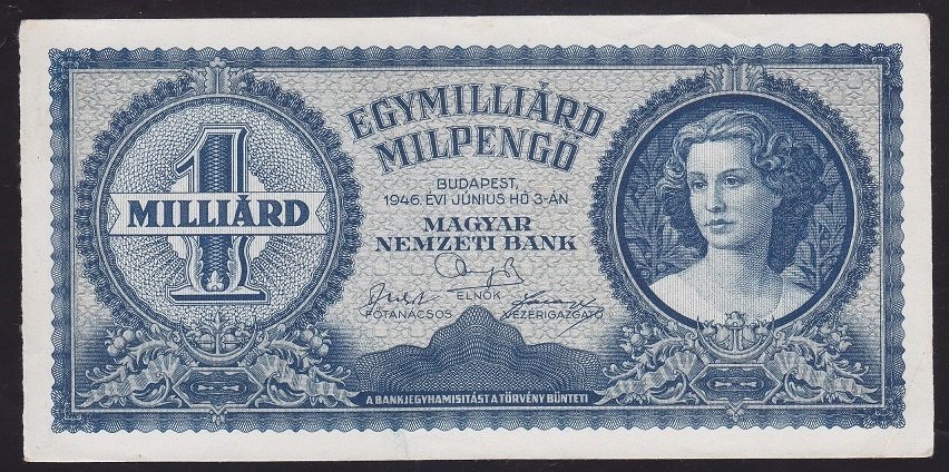 MACARİSTAN 1000000000 PENGO 1946 ÇÇT ÇİLALTI