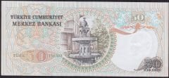 6.Emisyon 1.Tertip 50 Lira E02 216075 Çilaltı Çil