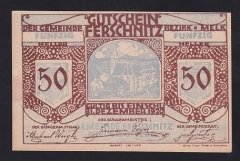 AVUSTURYA 50 HELLER NOTGELD 1920 ÇİL