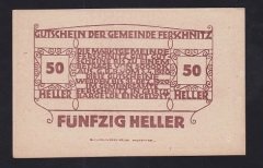 AVUSTURYA 50 HELLER NOTGELD 1920 ÇİL