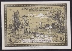 Almanya 10 Pfennig Notgeld 1921 Çil