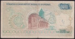 7.EMİSYON 1.TERTİP 5000 LİRA A13 764532 TEMİZ +