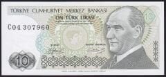 7.Emisyon 1.Tertip 10 Lira C04 307960 Çil
