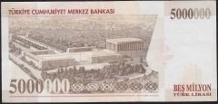 7.Emisyon 5 000 000 Lira I80 652033 Çok Temiz+