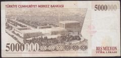 7.Emisyon 5 000 000 Lira I53 778734 Çok Temiz+