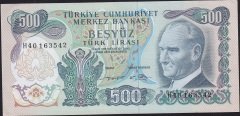 6.Emisyon 2.Tertip 500 Lira H40 163542 Çok Çok Temiz Çilaltı
