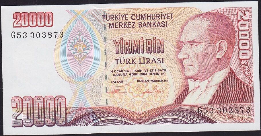 7.Emisyon 2.Tertip 20000 Lira G53 303873 Çilaltı Çil