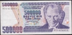 7.Emisyon 4.Tertip 500000 Lira H70 874973 Çok Temiz+