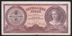 MACARİSTAN 1000000000 PENGO 1946 ÇOK TEMİZ +
