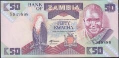 Zambia 50 Kwacha 1980 Çil Pick 28 - 888