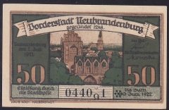 ALMANYA 50 PFENNİNG NOTGELD 1922 ÇİL NUMARATÖR ERÖRLÜ