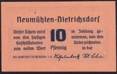 Almanya 10 Pfennig Notgeld 1922 Çil