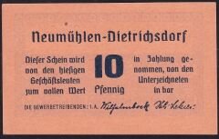 Almanya 10 Pfennig Notgeld 1922 Çil