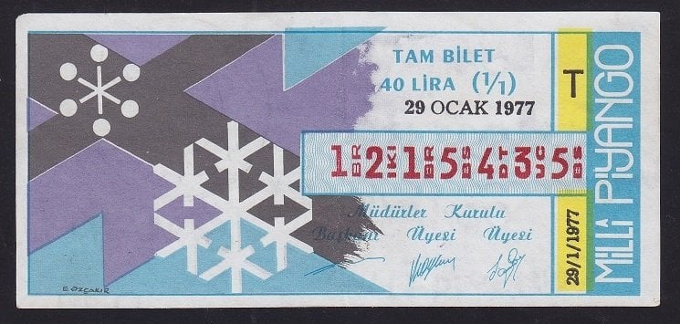 1977 29 OCAK TAM BİLET