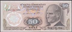 6.Emisyon 1.Tertip 50 Lira E14 151383 Çilaltı