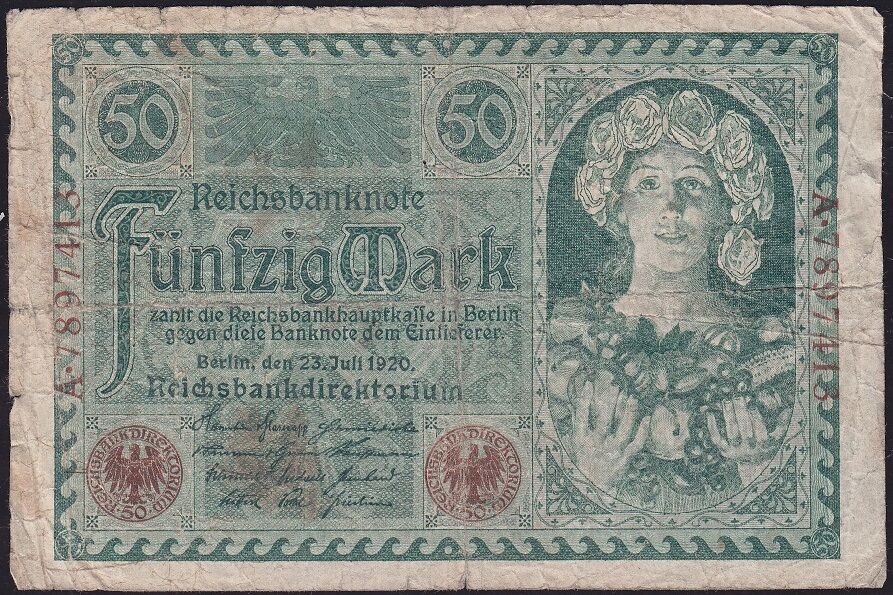 Almanya 50 Mark 1920 Temiz