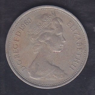 İNGİLTERE 5 PENCE 1969