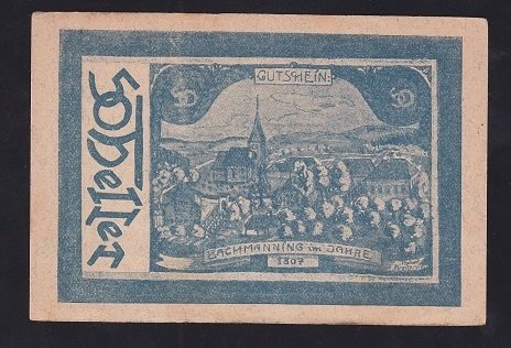 AVUSTURYA 50 HELLER NOTGELD 1920 ÇİL