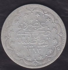1293 / 3 ABDULHAMİT 20 KURUŞ GÜMÜŞ