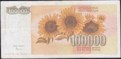 Yugoslavya 100000 Dinar 1993 Çok Çok Temiz