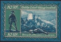 Almanya 10 Pfennig Notgeld 1920 Çil